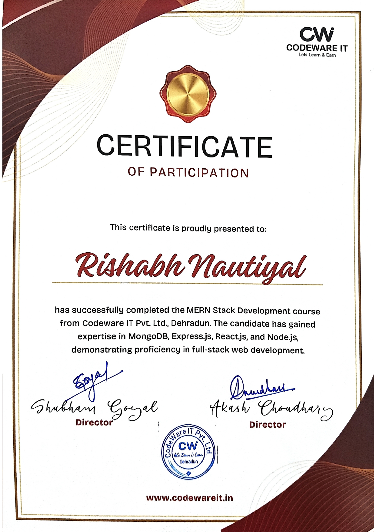 Rishabh-Nautiyal's Certificate